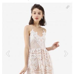 Moonlit Night Cross Back Crochet Cami Dress